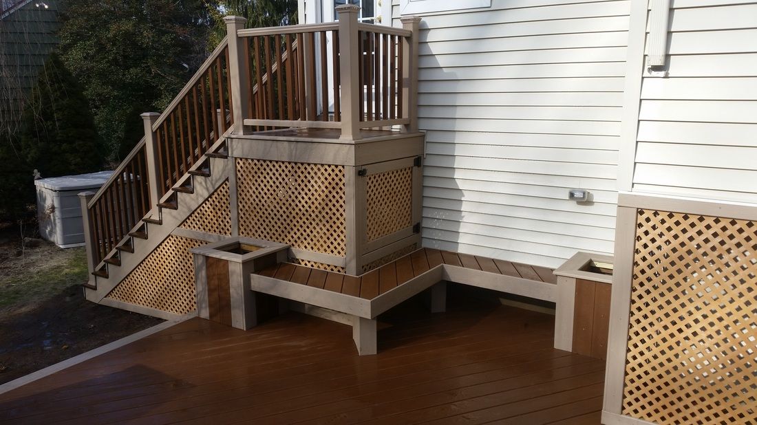 Bench Seating and Lattice Skirting