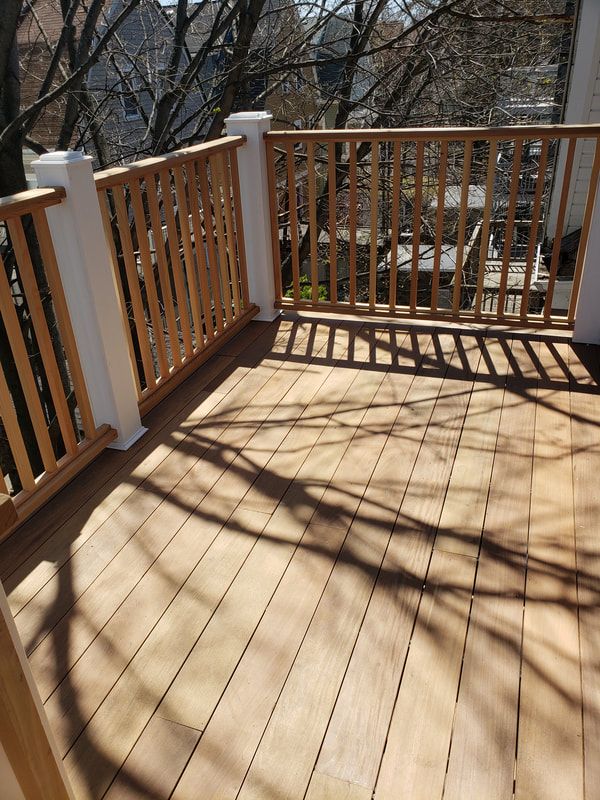 Cedar Deck and Railing Detail