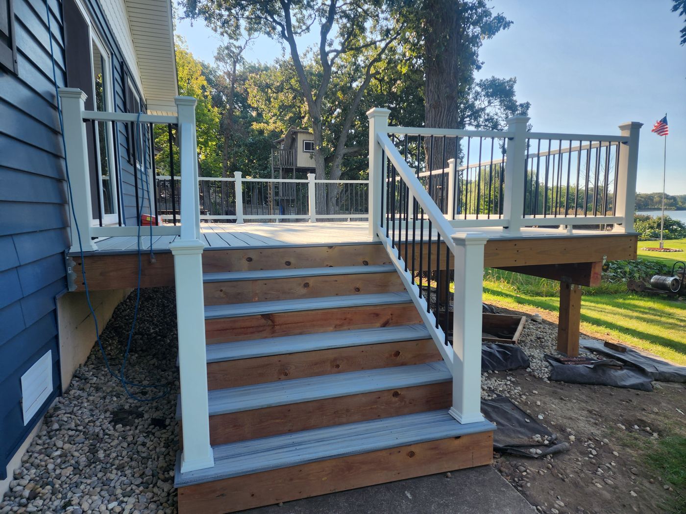 Cedar Stair Treads and Railings