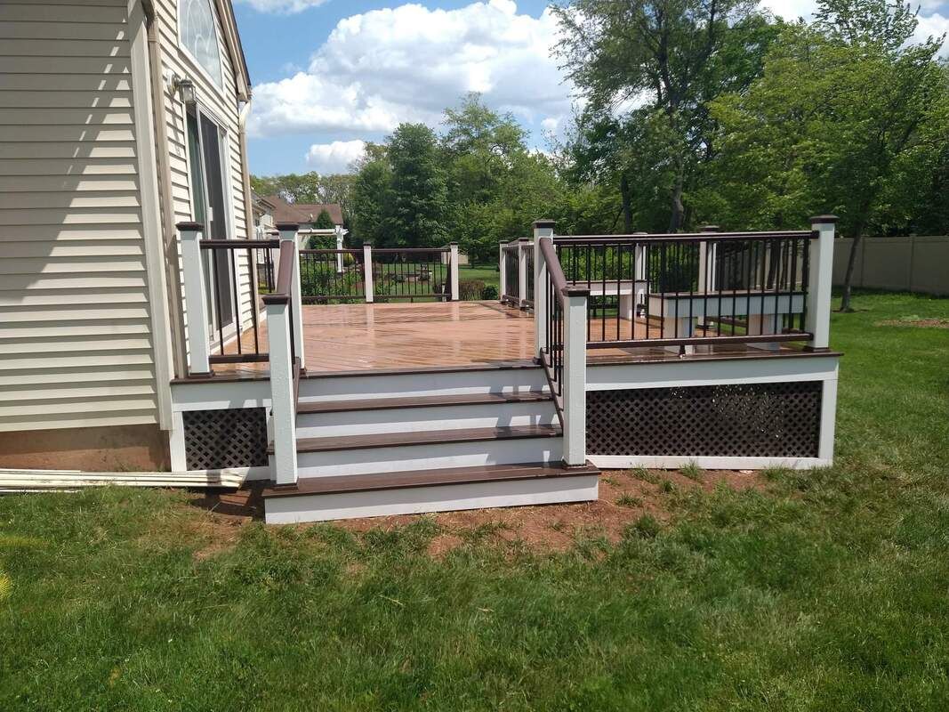Two-Level Deck with Steps
